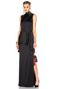 Lanvin Long Viscose Dress In Black