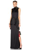 Lanvin Long Viscose Dress In Black