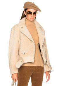 Acne Studios Merlyn Shear Jacket In Neutrals