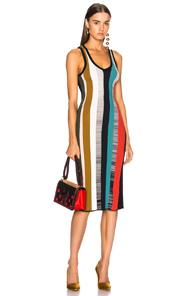 Cinq A Sept Stara Dress In Black,green,stripes