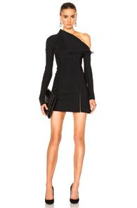 Dion Lee Corded Elastic Laced Dress In Black
