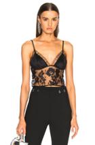 Michelle Mason Lace Crop Cami Top In Black