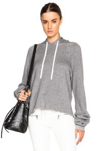 Unravel Oversized Cashmere Hoodie In Gray