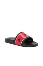 Givenchy Star Slide Sandals In Black,red