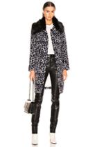 Shrimps Erin Faux Fur Coat In Animal Print,black,gray