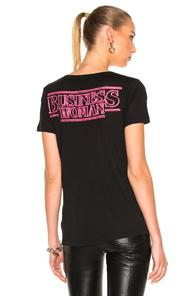 Off-white Business Scoop Tee In Black