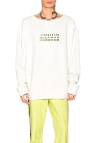 Maison Margiela Printed Sweatshirt In White