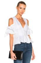 Nicholas Bow Sleeve Top In White