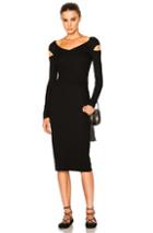 Enza Costa Cut Out Shoulder Dress In Black