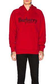 Burberry Clarke Hoodie In Red