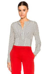 Altuzarra Carnegie Shirt In White,stripes,black