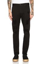 Palm Angels Regular Fit Ripped Jeans In Black