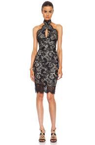 Lover Mia Nylon-blend Twist Dress In Black