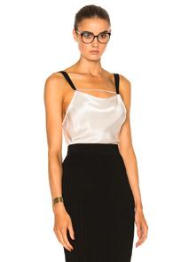 Fleur Du Mal Cowl Neck Cami Top In White