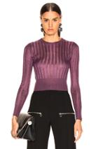 Michelle Mason Cropped Sweater In Purple
