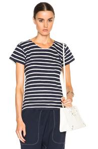 Nlst Pocket Tee In Stripes,blue
