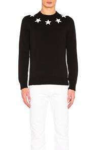 Givenchy Star Collar Sweater In Black