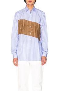 Loewe Patch Shirt In Blue,stripes