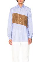 Loewe Patch Shirt In Blue,stripes