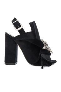 No. 21 Velvet Heels In Black