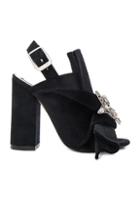 No. 21 Velvet Heels In Black