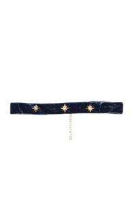 Bartoli Starburst Crushed Velvet Choker In Blue