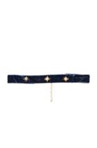 Bartoli Starburst Crushed Velvet Choker In Blue
