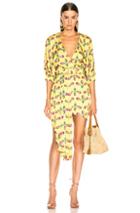 Patbo Asymmetrical Belted Mini Dress In Yellow