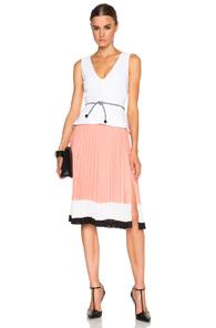 Altuzarra Flamingo Dress In White,pink
