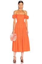 Staud Elio Dress In Tangerine In Orange