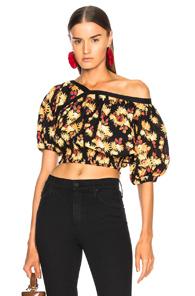 Rachel Comey Delirium Top In Black,floral,yellow