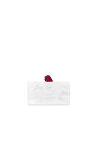 Edie Parker Jean Strawberry Clutch In White