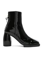 Reike Nen Patent Leather Square Ribbon Half Boots In Black