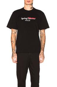 Sacai Printed Tee In Black