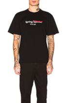 Sacai Printed Tee In Black