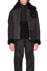 Yeezy Season 3 Shearling Flight Coat In Black