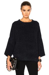 Soyer Bracelet Sleeve Sweater In Blue