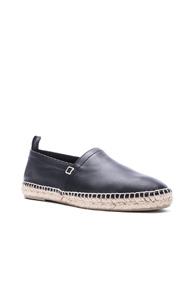 Loewe Leather Espadrilles In Black