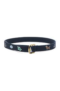 Thom Browne Multicolor Fun Mix D Ring Belt In Blue