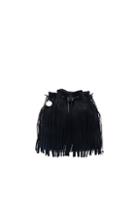 Stella Mccartney Fringe Bucket Bag In Black