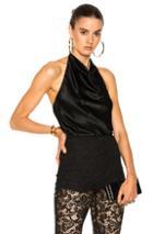Cushnie Et Ochs Halter Cowl Neck Top In Black