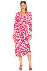 Isabel Marant Calypso Dress In Abstract,pink,white