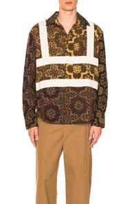 Craig Green Block Print Shirt In Multi In Brown,abstract