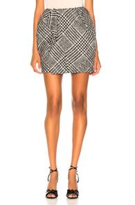 Carmen March Checked Mini Skirt In Black,gray,plaid