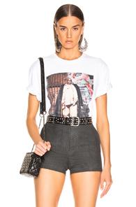 R13 Biggie Graffiti Curtis Tee In White