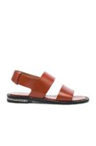 Givenchy Leather Romane Flat Sandals In Brown