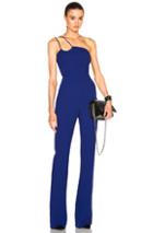 David Koma Wide Strap Jumpsuit In Blue