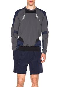 Kolor X Adidas Long Sleeve Hybrid Tee In Gray