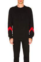 Givenchy Striped Sleeve Sweatshirt In Black