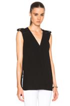 Alexandre Vauthier Epaulette Blouse In Black